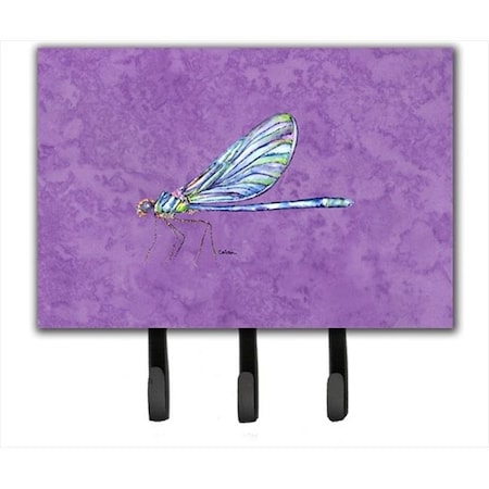 Carolines Treasures Carolines Treasures 8865TH68 6 x 9 In. Dragonfly on Purple Leash or Key Holder 8865TH68